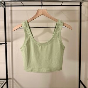 ALO Ribbed Wellness Tank - Iced Green Tea